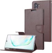 Voor Galaxy Note 10 MERCURY GOOSPERY BRAVO Serie Crazy Horse Textuur Horizontale Flip Leren Case met Houder & Kaartsleuven & Portemonnee ((Bruin)