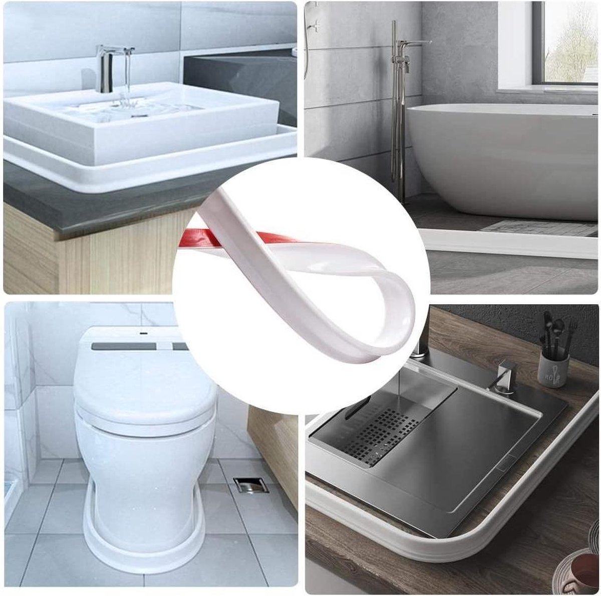Douche drempel Water Dam Douche Barrière, douche Deur Dam Water Stopper Silicone Wet Room Badkamer 100cm | NL