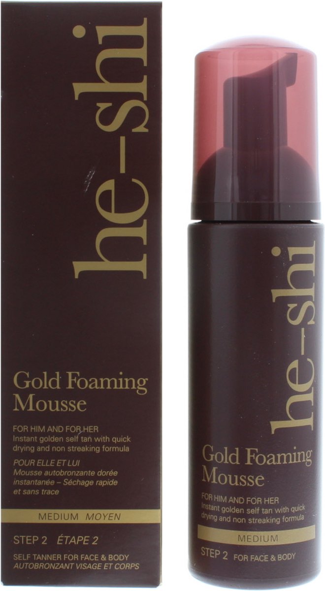 Goedkoopste He-Shi Gold Foaming Mousse - 150 ml - Zelfbruiner