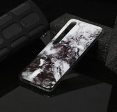 Voor Xiaomi Mi 10 Marble Pattern Soft TPU beschermhoes (zwart wit)