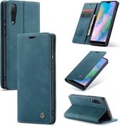 CaseMe-013 Afneembare multifunctionele horizontale lederen flip-hoes met kaartsleuf en houder voor Huawei P20 Pro (blauw)