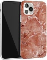 Glanzend marmeren patroon TPU beschermhoes voor iPhone 11 Pro (Vermilion)