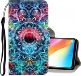 Voor Vivo Y91 / Y95 / Y91i 3D Gekleurde Tekening Horizontale Flip PU Lederen Case met Houder & Kaartsleuven & Portemonnee (Mandala)