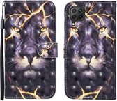 Voor Huawei P40 lite 3D Geschilderd Patroon Horizontale Flip Leren Case met Houder & Portemonnee & Kaartsleuf & Lanyard (Thunder Lion)