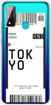 Voor Huawei P Smart 2020 Boarding Card Series Pattern TPU beschermhoes (Tokyo)