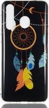 Feather Wind Chime Pattern Noctilucent TPU Soft Case voor Galaxy A8s