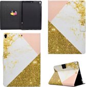 Voor iPad Pro 10,5 inch TPU horizontale flip lederen tas met houder & kaartsleuf & slaap- / wekfunctie (witgoud)