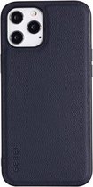 GEBEI Schokbestendige lederen beschermhoes met volledige dekking voor iPhone 12 Pro Max (blauw)