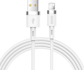 JOYROOM S-1224N2 1,2 m 2,4 A USB naar 8-pins siliconen gegevenssynchronisatiekabel (wit)