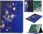 Voor iPad 10.5 inch Gekleurde Tekening Patroon Horizontale Flip PU Lederen Case met Houder & Kaartsleuven & Portemonnee (Paarse Vlinder)