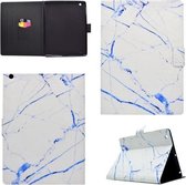 Voor iPad 4 horizontale flip lederen tas met houder en kaartsleuf en slaap- / wekfunctie (wit marmer)