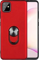 Voor Galaxy Note10 Lite & A81 & M60s 360 roterende multifunctionele stent PC + TPU-hoes met magnetische onzichtbare houder (rood)