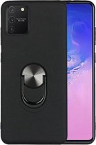 Voor Galaxy S10 Lite & A91 & M80s 360 Rotary Multifunctionele Stent PC + TPU Case met Magnetische Onzichtbare Houder (Zwart)