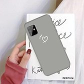 Voor Galaxy A81 / Note10 Lite / M60s Three Dots Love-heart Pattern Colorful Frosted TPU telefoon beschermhoes (grijs)