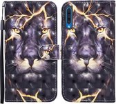 Voor Samsung Galaxy A70 Gekleurde Tekening Patroon Horizontale Flip Leren Case met Houder & Kaartsleuven & Portemonnee (Thunder Lion)