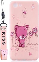 Schokbestendige beschermhoes Volledige dekking siliconen hoes voor OPPO A83 (Flower Bear)