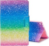 Voor Amazon Kindle Fire HD8 Gekleurde Tekening Patroon Horizontale Flip Leren Case met Houder & Kaartsleuf & Portemonnee (Gestreept Regenboogzand)