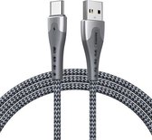 REMAX RC-150a KAWAY-serie 1 m 2,4 A USB naar USB-C / Type-C Aluminium gevlochten snellaadgegevenskabel (zilver)