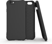 Voor iPhone 6s / 6 effen kleur TPU slank schokbestendig beschermhoes (zwart)