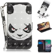 Voor Nokia 3.4 3D Gekleurde Tekening Horizontale Flip Leren Case met Houder & Kaartsleuven & Portemonnee & Lanyard (Angry Bear)