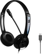 DANYIN DT326 Op het hoofd gemonteerde desktopcomputer Kinderen leren draadheadset met microfoon, kabellengte: 1,8 m, stijl: USB (zwart)