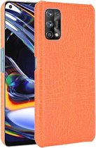 Voor OPPO Realme 7 Pro schokbestendige krokodiltextuur pc + PU-hoes (Orage)