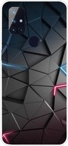 Voor OnePlus Nord N100 schokbestendig geverfd transparant TPU beschermhoes (bouwstenen sterrenhemel)