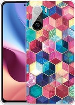 Voor Xiaomi Redmi K40 / K40 Pro schokbestendig geverfd transparant TPU beschermhoes (plant zes zijden)