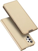 Voor Samsung Galaxy A32 4G DUX DUCIS Skin Pro Series Horizontale Flip PU + TPU lederen tas met houder & kaartsleuven (goud)