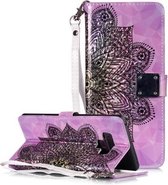 Magisch 3D Helder Gekleurd Tekening Patroon Horizontale Flip PU Leren Hoes met Houder & Kaartsleuven & Portemonnee & Fotolijst voor Galaxy Note 9 (Half Mandala)