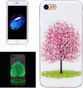 Voor iPhone 8 & 7 Noctilucent Cherry Tree Pattern IMD Vakmanschap Zachte TPU Cover Case