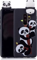 Voor Galaxy S9 + schokbestendig Cartoon TPU beschermhoes (drie panda's)