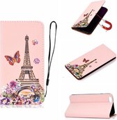 Voor iPhone 6 Plus 3D Schilderen Horizontale Flip Leren Case met Houder & Kaartsleuf & Portemonnee & Lanyard (ijzeren toren)
