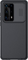 Voor Huawei P40 Pro + NILLKIN Black Mirror Pro Series Camshield Volledige dekking Stofdicht Krasbestendig Case (Zwart)
