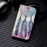 3D-schilderijpatroon Gekleurde tekening Horizontale flip PU-lederen tas met houder & kaartsleuven en portemonnee voor Galaxy S9 (veerwindgong)