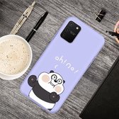Voor Galaxy A91 & S10 Lite Cartoon Animal Pattern Shockproof TPU beschermhoes (Purple Panda)