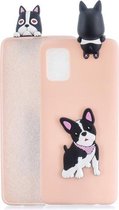 Voor Galaxy A51 schokbestendig 3D liggend Cartoon TPU beschermhoes (schattige hond)