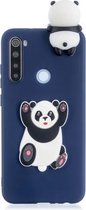 Voor Galaxy A21 schokbestendig 3D liggend Cartoon TPU beschermhoes (Panda)