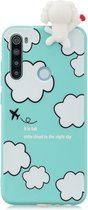 Voor Galaxy A21 schokbestendige Cartoon TPU beschermhoes (wolken)