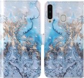 Voor Samsung Galaxy A20 & A30 3D Schilderij Gekleurd Tekening Patroon Horizontaal Flip TPU + PU Leren Hoesje met Houder & Kaartsleuven & Portemonnee & Lanyard (Melkweg)