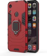 PC + TPU schokbestendige beschermhoes voor Huawei Honor Play 8A, met magnetische ringhouder (rood)