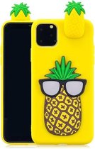 Voor iPhone 11 Pro 3D Cartoon patroon schokbestendig TPU beschermhoes (grote ananas)