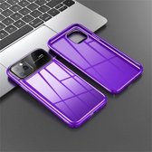 Voor iPhone 11 JOYROOM Zhizhen-serie pc + beschermhoes van gehard glas (paars)
