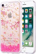 Goudfoliestijl Dropping Glue TPU zachte beschermhoes voor iPhone 7 (Sakura)