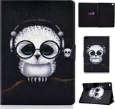 Gekleurde tekening Universal Voltage Craft Cloth TPU beschermhoes, met houder & slaap- / wekfunctie & kaartsleuven & antislipstrip voor iPad 9.7 (2018) / 9.7 (2017) / lucht / lucht2 (kat)