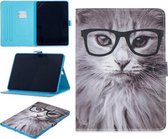 Voor iPad Pro 11 inch Stiksels Horizontale Flip Leren Case met Houder & Kaartsleuven & Slaap / Wekfunctie (Modieuze Kat)