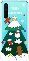 Voor OnePlus Nord Christmas Series Transparant TPU-beschermhoesje (kerstboom met drie niveaus)