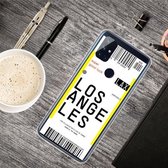 Voor OnePlus Nord N10 5G Boarding Pass Series TPU telefoon beschermhoes (Los Angeles)