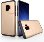 Voor Galaxy S9 TPU + pc Dropproof beschermende achterkant van de behuizing met kaartsleuf (goud)