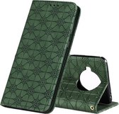 Voor Xiaomi Mi 10T Lite 5G Lucky Flowers Embossing Pattern Magnetische horizontale flip lederen tas met houder & kaartsleuven (donkergroen)